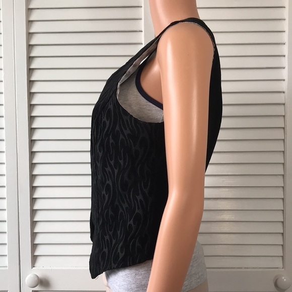 HARLEY DAVIDSON Vintage Black Flame Embroidered Velvet Vest Size Small - Picture 3 of 7